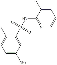 5-amino-2-methyl-N-(3-methylpyridin-2-yl)benzene-1-sulfonamide,,结构式