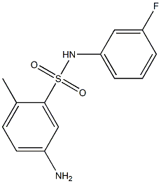 5-amino-N-(3-fluorophenyl)-2-methylbenzene-1-sulfonamide 结构式