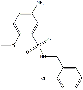 5-amino-N-[(2-chlorophenyl)methyl]-2-methoxybenzene-1-sulfonamide 结构式