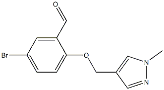 5-bromo-2-[(1-methyl-1H-pyrazol-4-yl)methoxy]benzaldehyde Structure