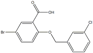 5-bromo-2-[(3-chlorophenyl)methoxy]benzoic acid 化学構造式