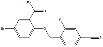 5-bromo-2-[(4-cyano-2-fluorophenyl)methoxy]benzoic acid Structure