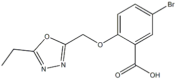 5-bromo-2-[(5-ethyl-1,3,4-oxadiazol-2-yl)methoxy]benzoic acid|