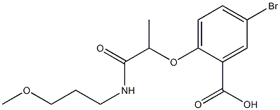 5-bromo-2-{1-[(3-methoxypropyl)carbamoyl]ethoxy}benzoic acid 化学構造式