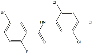 5-bromo-2-fluoro-N-(2,4,5-trichlorophenyl)benzamide Struktur