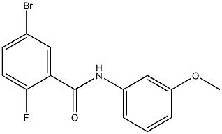5-bromo-2-fluoro-N-(3-methoxyphenyl)benzamide,,结构式