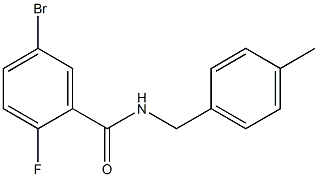 5-bromo-2-fluoro-N-(4-methylbenzyl)benzamide,,结构式