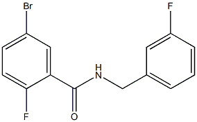 5-bromo-2-fluoro-N-[(3-fluorophenyl)methyl]benzamide 结构式