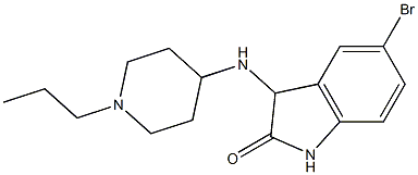 5-bromo-3-[(1-propylpiperidin-4-yl)amino]-2,3-dihydro-1H-indol-2-one Structure