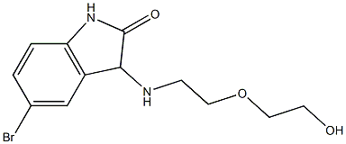 5-bromo-3-{[2-(2-hydroxyethoxy)ethyl]amino}-2,3-dihydro-1H-indol-2-one Structure
