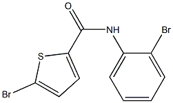 5-bromo-N-(2-bromophenyl)thiophene-2-carboxamide 结构式