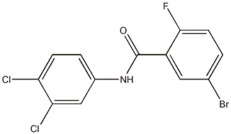 5-bromo-N-(3,4-dichlorophenyl)-2-fluorobenzamide 结构式