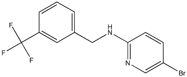 5-bromo-N-{[3-(trifluoromethyl)phenyl]methyl}pyridin-2-amine,,结构式
