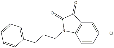 5-chloro-1-(3-phenylpropyl)-2,3-dihydro-1H-indole-2,3-dione Struktur