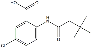 5-chloro-2-(3,3-dimethylbutanamido)benzoic acid,,结构式