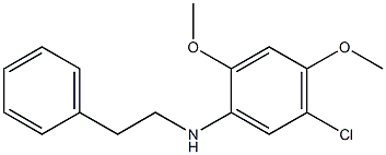 5-chloro-2,4-dimethoxy-N-(2-phenylethyl)aniline,,结构式
