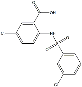 5-chloro-2-[(3-chlorobenzene)sulfonamido]benzoic acid Structure