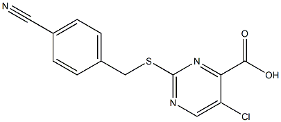 5-chloro-2-[(4-cyanobenzyl)thio]pyrimidine-4-carboxylic acid 结构式