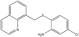 5-chloro-2-[(quinolin-8-ylmethyl)sulfanyl]aniline 化学構造式