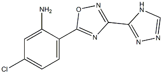 5-chloro-2-[3-(4H-1,2,4-triazol-3-yl)-1,2,4-oxadiazol-5-yl]aniline,,结构式