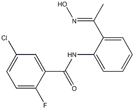 5-chloro-2-fluoro-N-{2-[1-(hydroxyimino)ethyl]phenyl}benzamide Structure