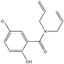 5-chloro-2-hydroxy-N,N-bis(prop-2-en-1-yl)benzamide Struktur