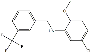 5-chloro-2-methoxy-N-{[3-(trifluoromethyl)phenyl]methyl}aniline 结构式