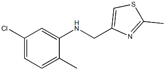 5-chloro-2-methyl-N-[(2-methyl-1,3-thiazol-4-yl)methyl]aniline,,结构式