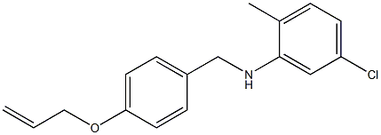 5-chloro-2-methyl-N-{[4-(prop-2-en-1-yloxy)phenyl]methyl}aniline,,结构式