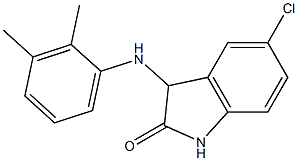 5-chloro-3-[(2,3-dimethylphenyl)amino]-2,3-dihydro-1H-indol-2-one,,结构式