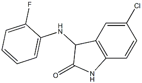 5-chloro-3-[(2-fluorophenyl)amino]-2,3-dihydro-1H-indol-2-one Struktur