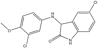  5-chloro-3-[(3-chloro-4-methoxyphenyl)amino]-2,3-dihydro-1H-indol-2-one