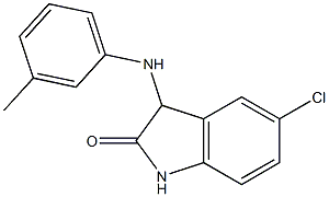 5-chloro-3-[(3-methylphenyl)amino]-2,3-dihydro-1H-indol-2-one,,结构式