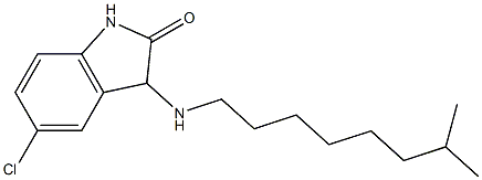 5-chloro-3-[(7-methyloctyl)amino]-2,3-dihydro-1H-indol-2-one 结构式