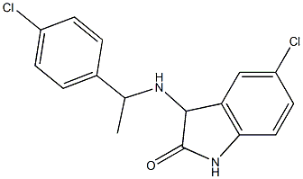 5-chloro-3-{[1-(4-chlorophenyl)ethyl]amino}-2,3-dihydro-1H-indol-2-one Structure