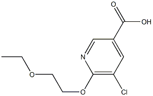 5-chloro-6-(2-ethoxyethoxy)pyridine-3-carboxylic acid Structure