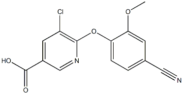 5-chloro-6-(4-cyano-2-methoxyphenoxy)pyridine-3-carboxylic acid Structure