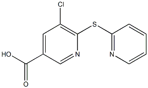 5-chloro-6-(pyridin-2-ylsulfanyl)pyridine-3-carboxylic acid 结构式