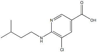 5-chloro-6-[(3-methylbutyl)amino]pyridine-3-carboxylic acid Struktur