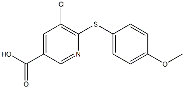  5-chloro-6-[(4-methoxyphenyl)sulfanyl]pyridine-3-carboxylic acid