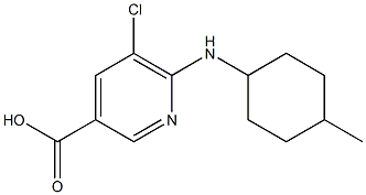 5-chloro-6-[(4-methylcyclohexyl)amino]pyridine-3-carboxylic acid Structure