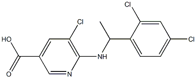  5-chloro-6-{[1-(2,4-dichlorophenyl)ethyl]amino}pyridine-3-carboxylic acid