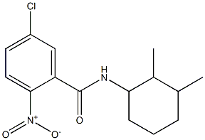 5-chloro-N-(2,3-dimethylcyclohexyl)-2-nitrobenzamide,,结构式