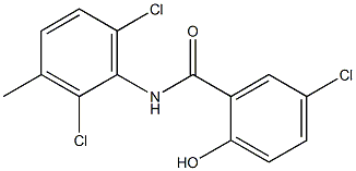 5-chloro-N-(2,6-dichloro-3-methylphenyl)-2-hydroxybenzamide Struktur