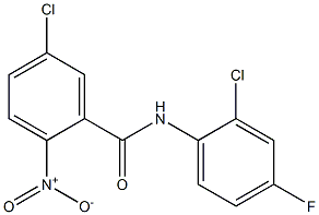 5-chloro-N-(2-chloro-4-fluorophenyl)-2-nitrobenzamide,,结构式