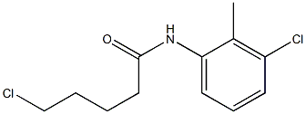 5-chloro-N-(3-chloro-2-methylphenyl)pentanamide,,结构式