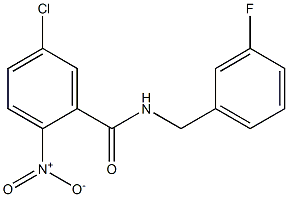 5-chloro-N-[(3-fluorophenyl)methyl]-2-nitrobenzamide Structure