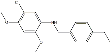 5-chloro-N-[(4-ethylphenyl)methyl]-2,4-dimethoxyaniline Struktur