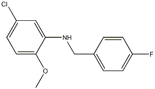 5-chloro-N-[(4-fluorophenyl)methyl]-2-methoxyaniline,,结构式