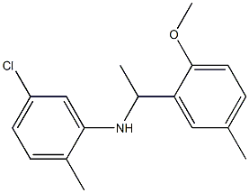 5-chloro-N-[1-(2-methoxy-5-methylphenyl)ethyl]-2-methylaniline Struktur